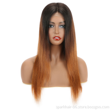 SPARK Brazilian Human Hair Lace Front Wig,Straight Virgin Hair Lace Wig For Black Women, Pre Pluck Lace Wig With Baby Hair